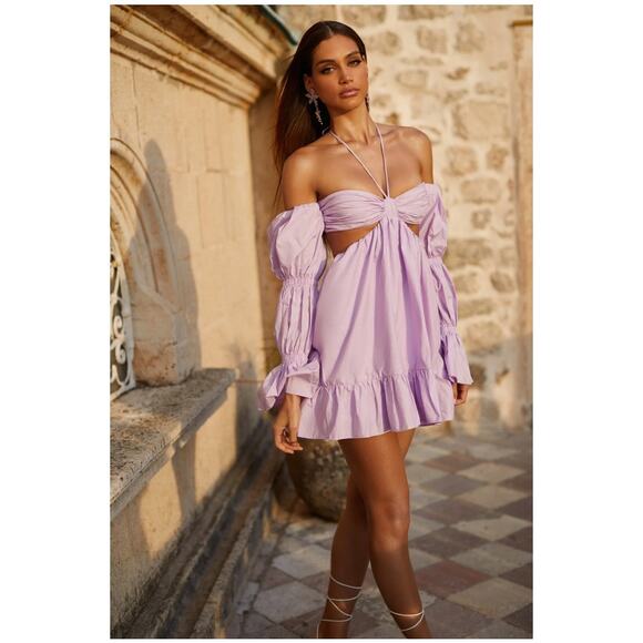 Alamour Dalida Mini Dress Lilac Purple Party Cocktail - Picture 12 of 12